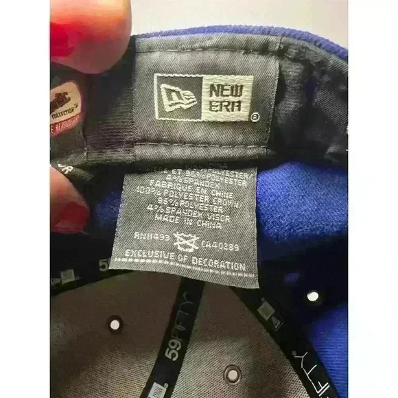 New Era New York Mets 59FIFTY Fitted Hat Blue Size 6 7/8 MLB - Picture 10 of 13